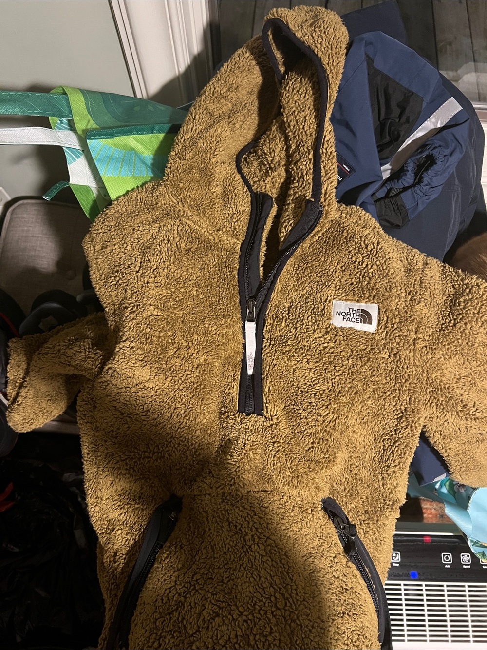 The North Face Teddy Sherpa Hoodie in Camel Brown